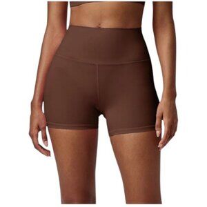 Reflex brown high rise biker shorts size S NWT